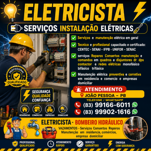Disk.   Eletricista   João  Pessoa   83  99166-6011 780519
