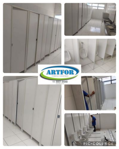 Divisórias Sanitárias Naval na Cor Cimento Queimado Divisórias para Banheiros. Artfor 770854