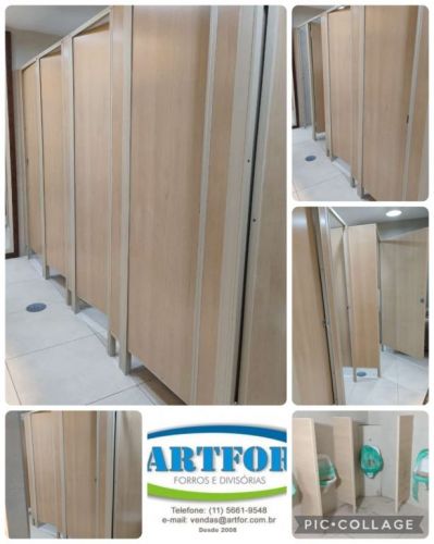 Divisórias Sanitárias Naval na Cor Cimento Queimado Divisórias para Banheiros. Artfor 770855