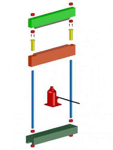 Dobradeira Hidráulica manual de chapas - Projeto 769576