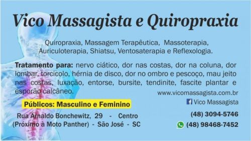 Dor no ombro e pescoço - Massagem - Centro - São José Sc 617578