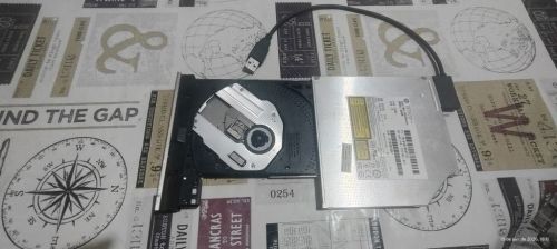 Driver de Dvd Externo Super Multi Dvd Rewriter Hp Model Gu40n Modelo de Notebook com cabo para porta Usb2.03.0 782872