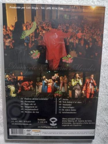 Dvd Música Cristã Donizete  Mª Mendes Ao Vivo Em Cacoal 783862