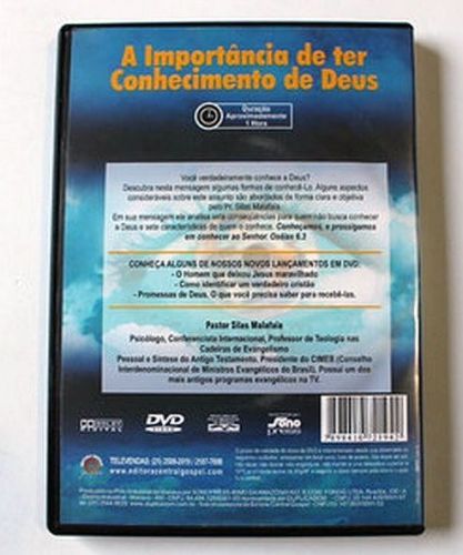 Dvd Pregação Pastor Silas Malafaia: a Importância de ter Conhecimento De Deus 784321