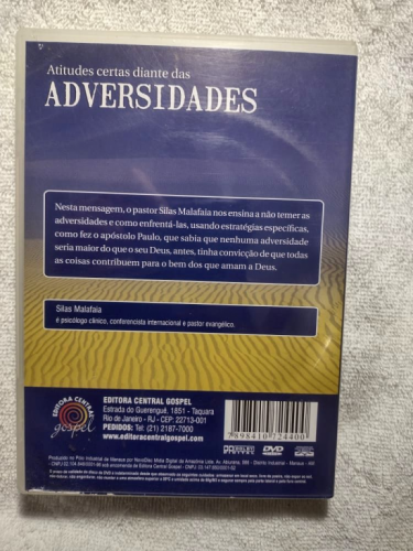 Dvd Pregação Pastor Silas Malafaia: Atitudes Certas diante das Adversidades 784285