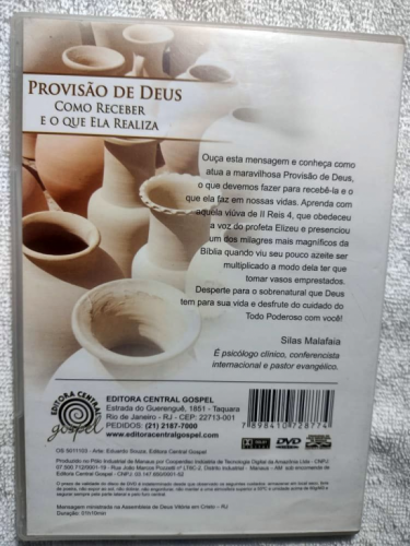 Dvd Pregação Pastor Silas Malafaia: como receber a Provisão De Deus e o que ela realiza 784329