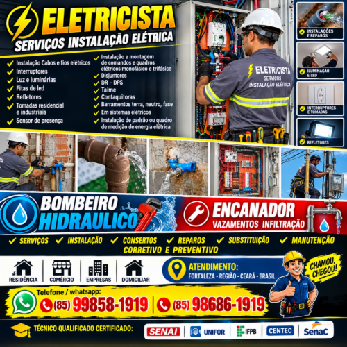 Eletricista Consertos Manutenção Emergencia 24 Horas 85 99858-1919 787407 Eletricista Consertos Manutenção Emergencia 24 Horas 85 99858-1919 787407