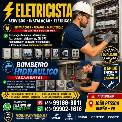 Eletricista  Consertos  Manutenção  João  Pessoa  83 99902-1616 778594