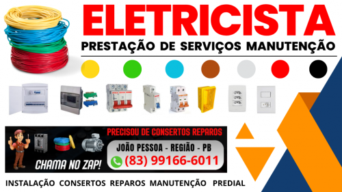 Eletricista  Instalação  Reparos  Manutenção 83 99166-6011 754456