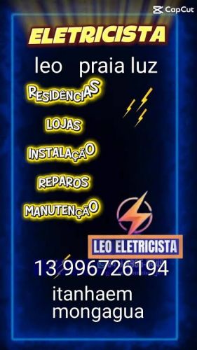 Eletricista  leovaldo da luz 13 996726194 781377