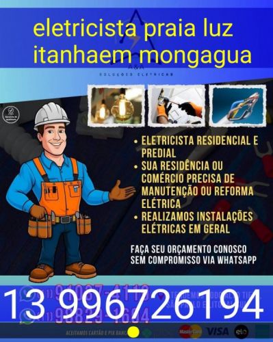 Eletricista mongagua whatsapp 13 996726194 780316