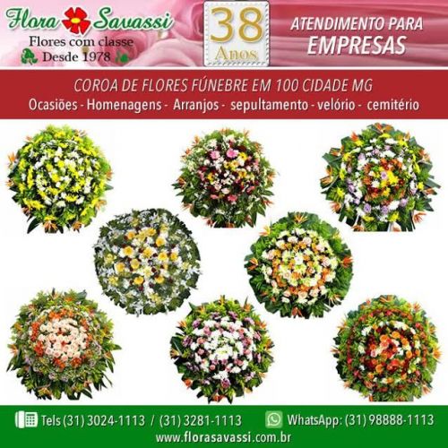 Entregas de Coroas De Flores Crematório De Cemitério Parque Renascer em Contagem floricultura 476725