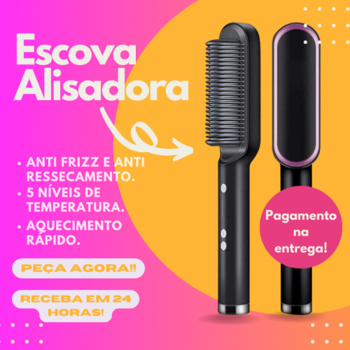 Escova Alisadora 3 em 1 - Pague Só Na Entrega 752260