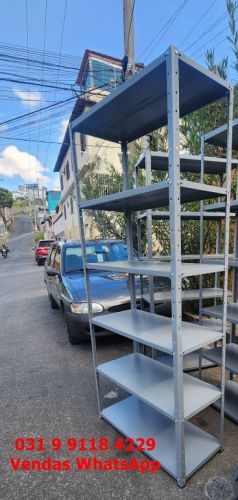 Estante de Aço Prateleira Grande 40cm com 6 Divisórias - Nova - Entrega Grátis em Bh Minas Gerais 764788