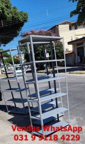 Estante Prateleira para Comércio e Lar Funda 40cm com Reforço Ômega - Entrega Grátis em Bh Mg Nova 756164