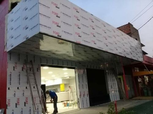 faixadas em goiania  letras caixas   acm  luminosos  leds 775987