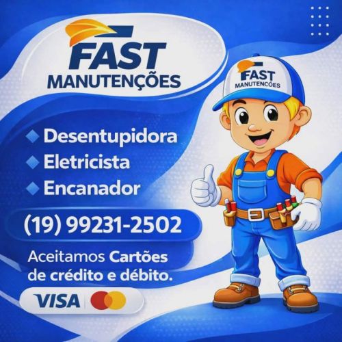 Fast Manutenções em Campinas 19-99231-2502 Desentupidora em Campinas Eletricista em Campinas Encanador em Campinas 777770