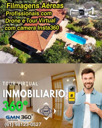 Filmagens e Fotografias Aéreas com Drone Tour Virtual 360 em Brasília e entorno i Gmn360mkt  758931