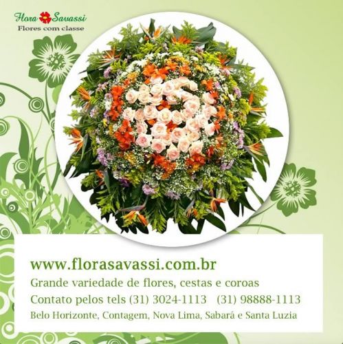 Floricultura entrega coroas de flores cidade de Acaiaca Acurui Amarantina Antunes Antônio dos Santos Antônio Pereira Aracaí Azurita Baldim Barão de Cocais Belo Horizonte Belo Vale Betim Mg 477209