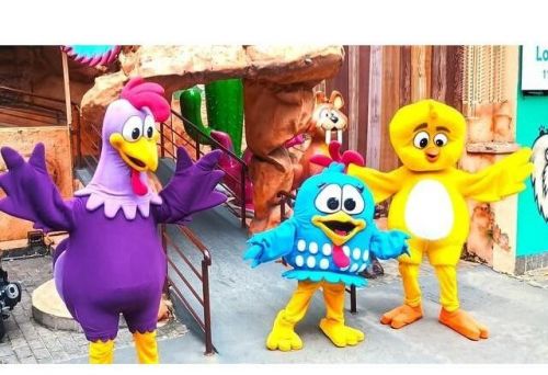 Galinha Pintadinha personagens vivos cosplay Festa infantil 786947