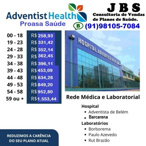 Adventist De Belém é o plano do Hospital Adventista Em Promoção Aproveite Pra Fazer o Seu e da Família 748748