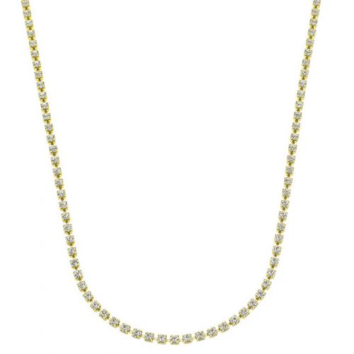 Gargantilha longa de strass folheada a ouro com extensor de comprimento 746222