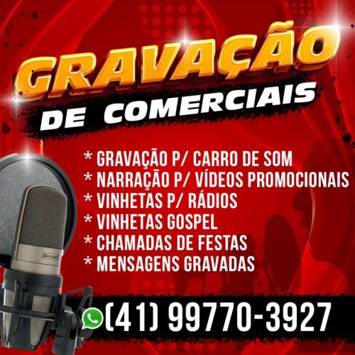 Gravação de vinhetas e locutor de lojas  745844