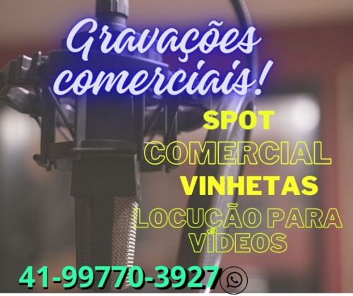 Gravação de vinhetas spot e áudios em geral 704970