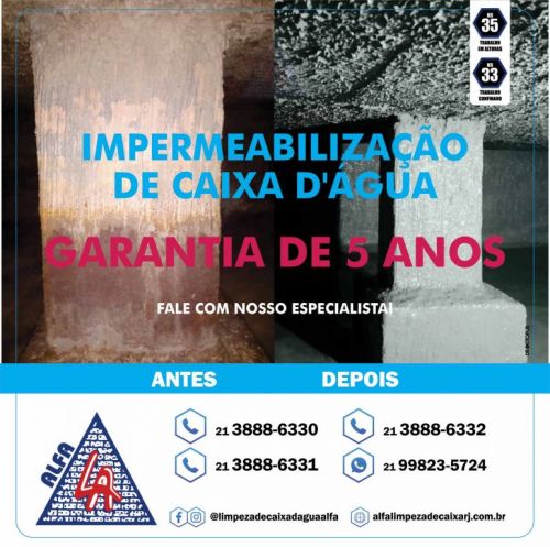 Impermeabilização para caixas de água eou cisternas no Rio 600432