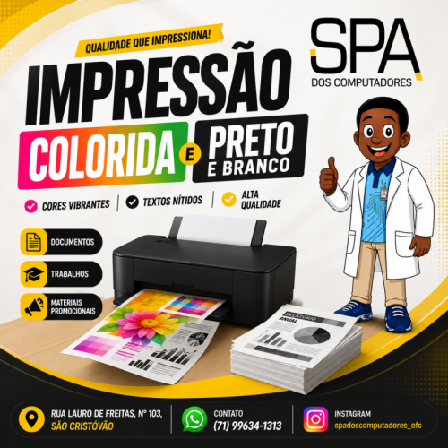 Impressão Colorida e Preto e Branco Em Salvador Ba 783914