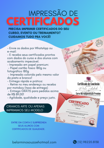 Imprima Suas Apostilas e Certificados Com Qualidade e Economia 776260 Imprima Suas Apostilas e Certificados Com Qualidade e Economia 776260