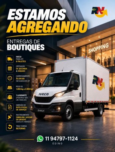 Ivecos Para 6 Paletes 1800kg a 2000kg  Com Rastreador Clique Em  wa.linke7ol7k 786326