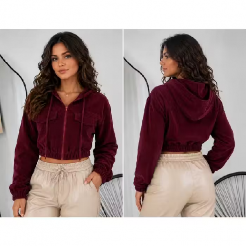 Jaqueta feminina cotelê cropped 782799