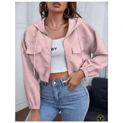 Jaqueta feminina cotelê cropped 782803