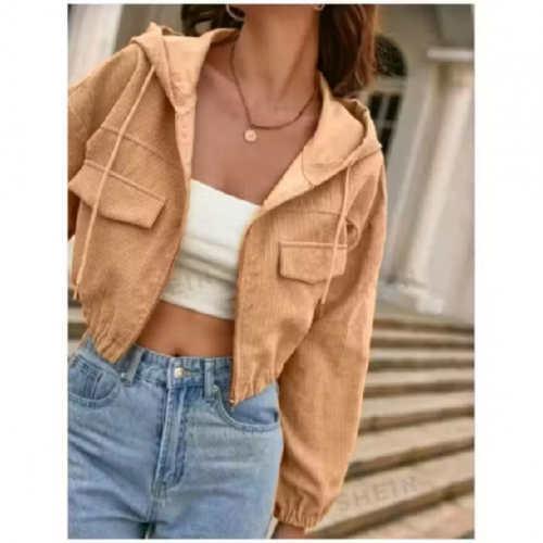 Jaqueta feminina cotelê cropped 782804