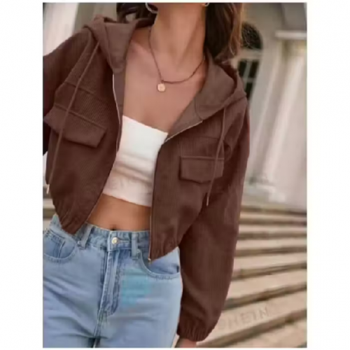 Jaqueta feminina cotelê cropped 782805