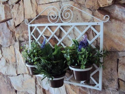 Jardim Vertical Floreira de ferro Suporte para vasos – Treliça  Floreiras em ferro 738514