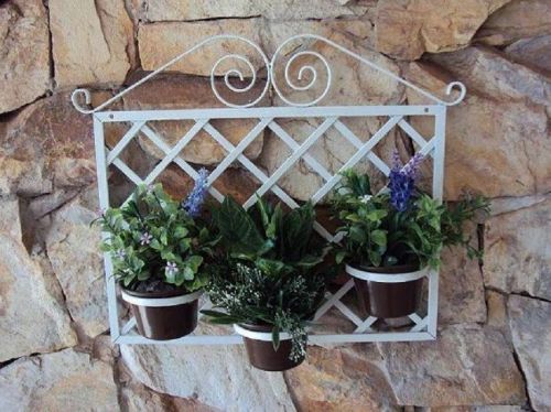 Jardim Vertical Floreira de ferro Suporte para vasos – Treliça  Floreiras em ferro 738515