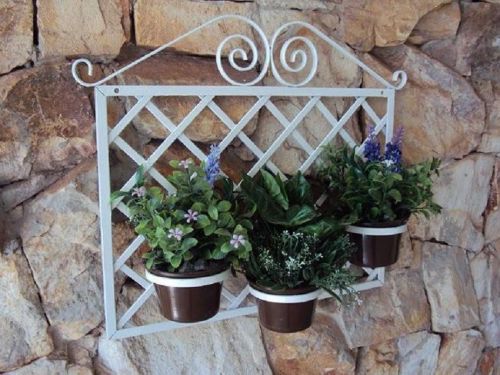 Jardim Vertical Floreira de ferro Suporte para vasos – Treliça  Floreiras em ferro 738516