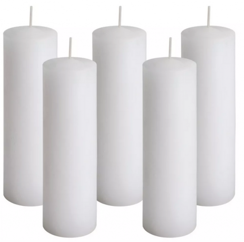 Kit 10 Velas 7 Dias Votiva Branca 320g Parafina Pura Atacado 748138