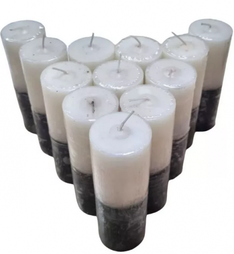Kit 10 Velas 7 Dias Votiva Branca 320g Parafina Pura Atacado 748140