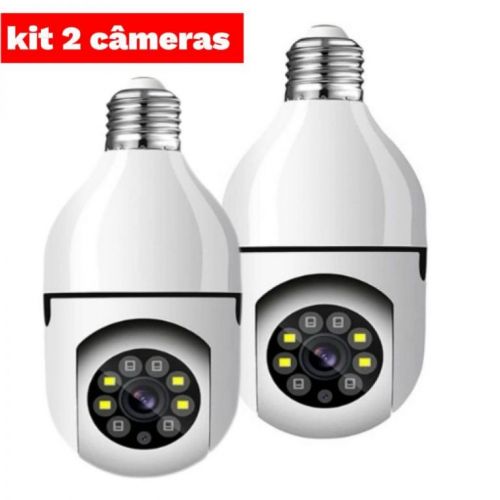 Kit 2 Mini Ip Câmera Wifi sem fio visão noturna microfone auto falante acesso remoto aplicativo 754996