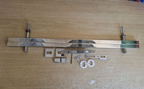 Kit Fechadura Pado Rolete cx 55mm  Puxador Cromado Quadrado  769004