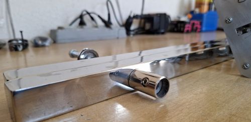 Kit Fechadura Pado Rolete cx 55mm  Puxador Cromado Quadrado  769007