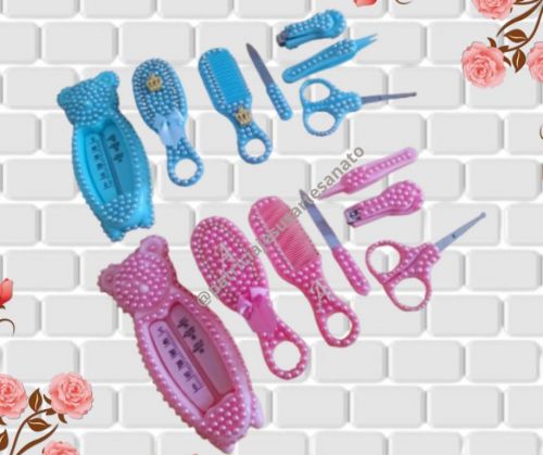 Kit Luxo personalizados com perolas para bebe higiene pessoal 756732