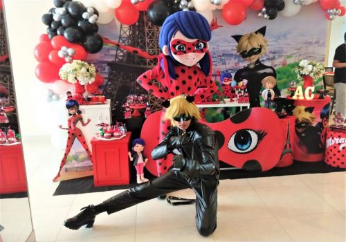 Ladybug e Catnoir personagens vivos cover Festa 738670
