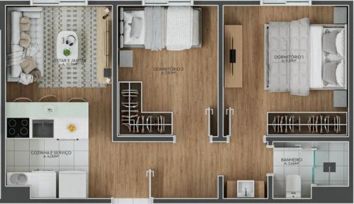 Lançamento em Canoas - Apartamentos 1 e 2 dormitórios 788181
