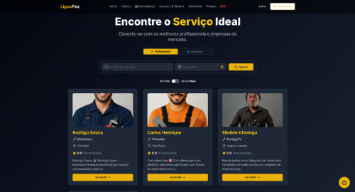 Ligoufez – Plataforma para Prestadores Conseguirem Clientes 771816 Ligoufez – Plataforma para Prestadores Conseguirem Clientes 771816