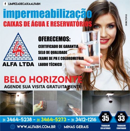 Limpeza Impermeabilização de caixa dágua e reservatório em Minas Gerais 530933