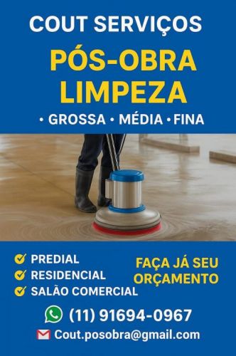 limpeza pós-obra em conservação de escritório 764535